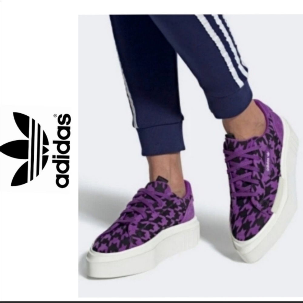 Adidas Hypersleek women sport shoes sneakers purple black size 5.5 New
